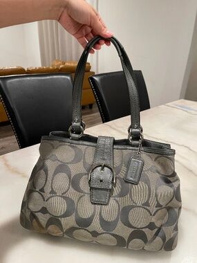 Coach soho signature logo caryall